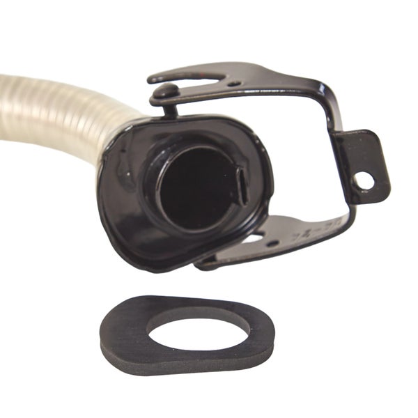 BW® Ausgießer flexibel für Kraftstoffkanister Metall Benzinkanister 5 / 10 / 20 Liter - Flexrohr 20mm für Benzin mit Halterung für 10 / 20 Liter Kanister - Rot - RAL 3000 - Made in Europe