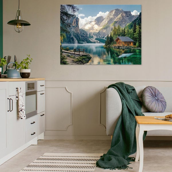 Bilder Berge Natur Leinwandbild Wandbild Wanddeko Wohnzimmer 60X40 cm