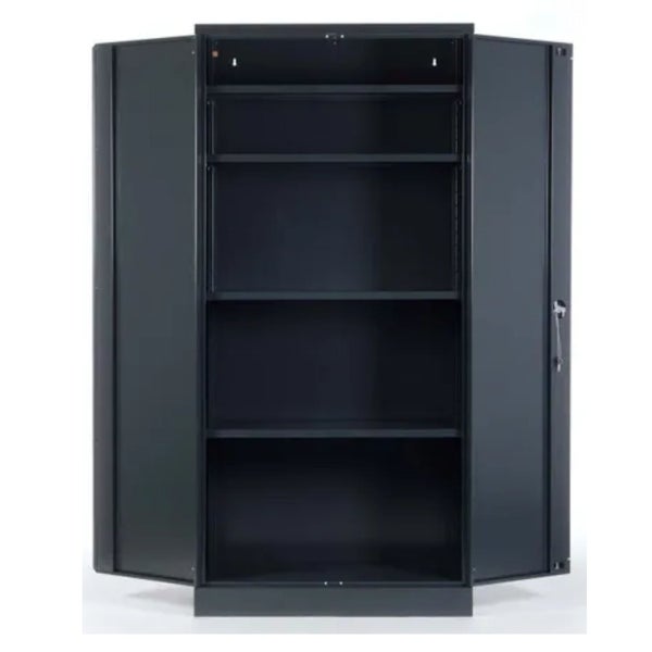 PROREGAL Stahlschrank Bee 10 Fachböden HxBxT 195 x 92 x 50 cm Pulverbeschichtetes & Verstärktes Fachbodenmaterial Anthrazit & Anthrazit