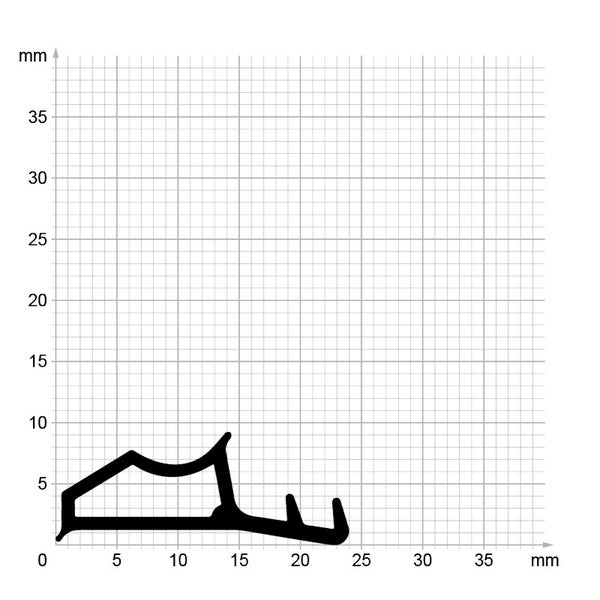 DIWARO. | Stahlzargendichtung SZ003 | schwarz | 5 Meter