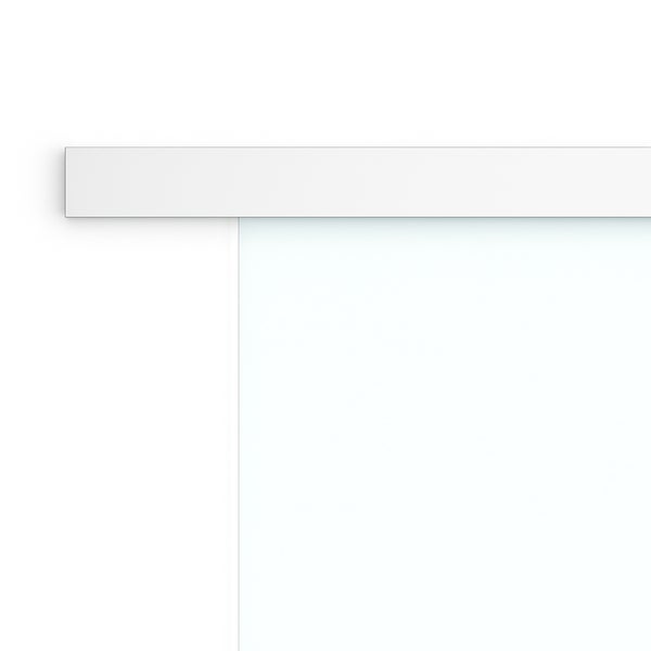 Detailansicht einer Glasschiebetür mit Führungsschiene