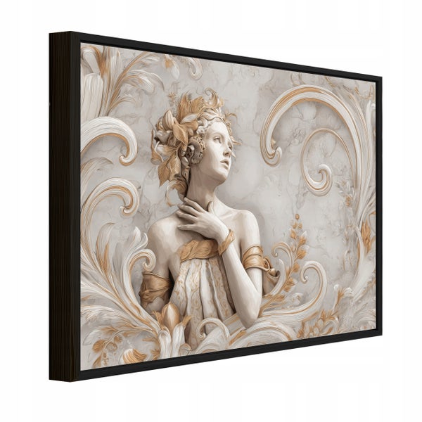 Bilder mit Rahmen Frau Marmor Abstraktion PPR15968O1 Wandbilder Wohnzimmer Schlafzimmer 100x70 cm