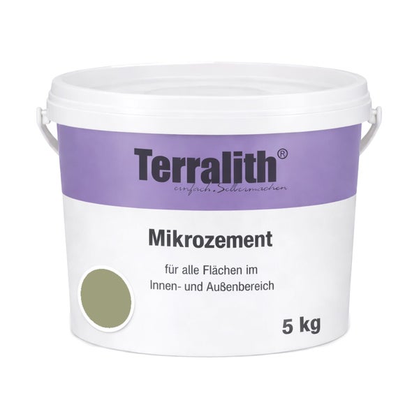 Terralith Mikrozement 5 Kilogramm für den Innen- und Außenbereich.