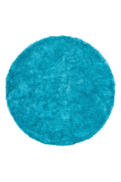Runder Hochflor Teppich mit weicher Oberfläche
