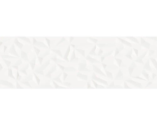 Wandfliese Space Snow weiß 3D matt 40x120 cm rektifiziert