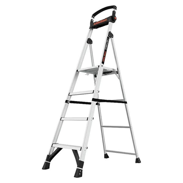 Little Giant Xtra Lite Aluminium Stufenstehleiter mit Sicherheitsbügel und Plattform