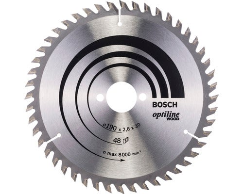 Kreissägeblatt Bosch Optiline Wood 190x30x2,6 mm, Z48