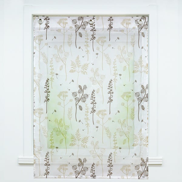 Fenster mit Blumenmuster-Faltrollo für den Innenbereich