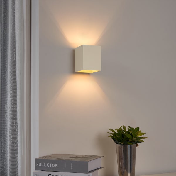 Moderne Wandleuchte Beige G9 Quadratisch - Sola
