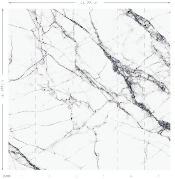 Marmor Optik Fototapete, circa 300 cm hoch und breit