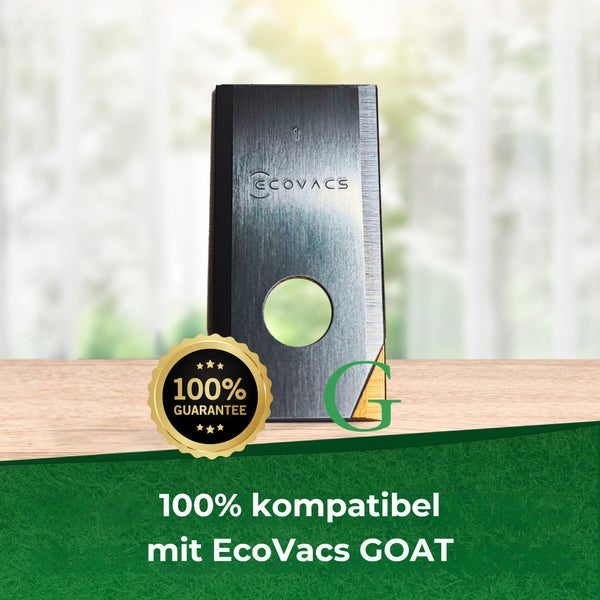 Genisys Edelstahl Ersatz Messer Klingen kompatibel mit Ecovacs GOAT Mähroboter - LongLife - 1-Loch bruchsicher [DIN EN 50636 geprüft] 30 Stück