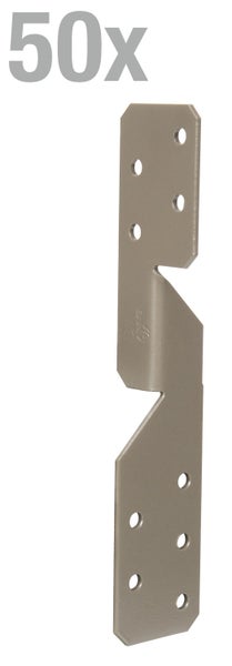 Set mit 50 Stück Sparrenpfettenanker aus Metall zur Holzverbindung