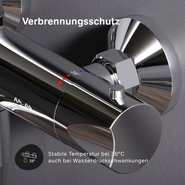 AM.PM Duschsäule inkl. Thermostat F07PA500 Spike