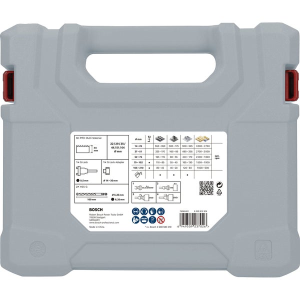 Bosch Pro Lochsägen Set mit verschiedenen Durchmessern und Aufnahme