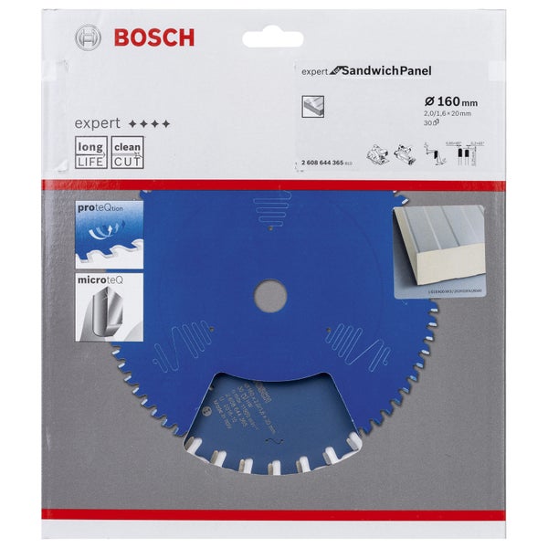 Bosch Kreissägeblatt Expert for Sandwich Panel für Handkreissägen 160 x 20 x 2 mm 30 - 2608644365