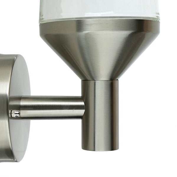 Wandleuchte aus Glas und Metall