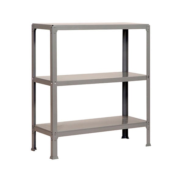 PROREGAL Wohnregal Living Koala Metal mit 3 Fachböden HxBxT 90 x 80 x 30 cm Fachlast 150 kg Grau/Grau