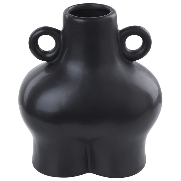 Blumenvase NAFPLIO Keramik 32 cm Schwarz