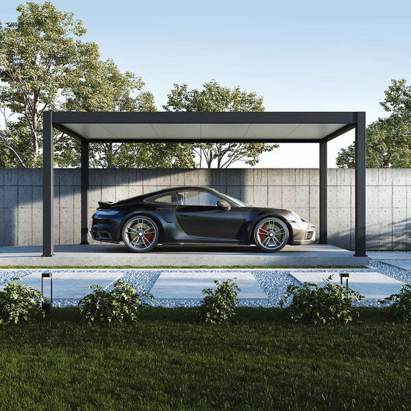 Weide Carport Aluminium Pergola 3x5,3m Anthrazit Garage Überdachung