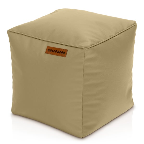 Quadratischer Sitzwürfel mit Green Bean Logo