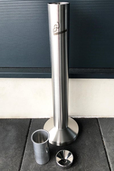 VIVANNO Standascher FUMO 82x10x10 cm Edelstahl Silber gebürstet