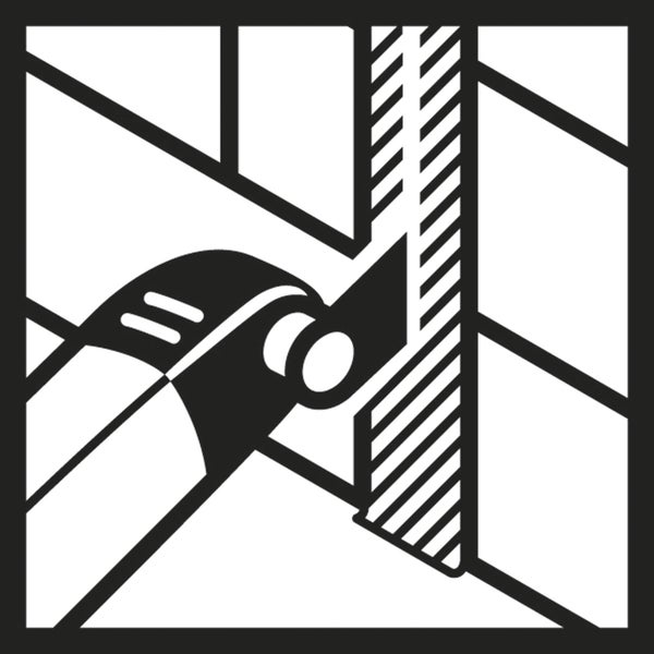 Symbol für eine Nutfräse zur Holzbearbeitung