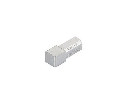Aussenecke 90° Schlüter-QUADEC-A/ED, 11mm, Alu-Imitat chrom gebürstet eloxiert, 1 Stück