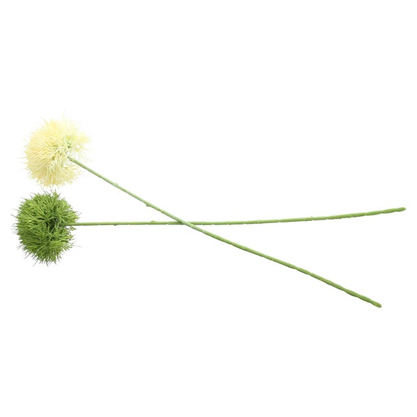 FRANK FLECHTWAREN | Pflanze Kugelblume, 2er Set, 12 x 12 x 70 cm, KUNSTSTOFF