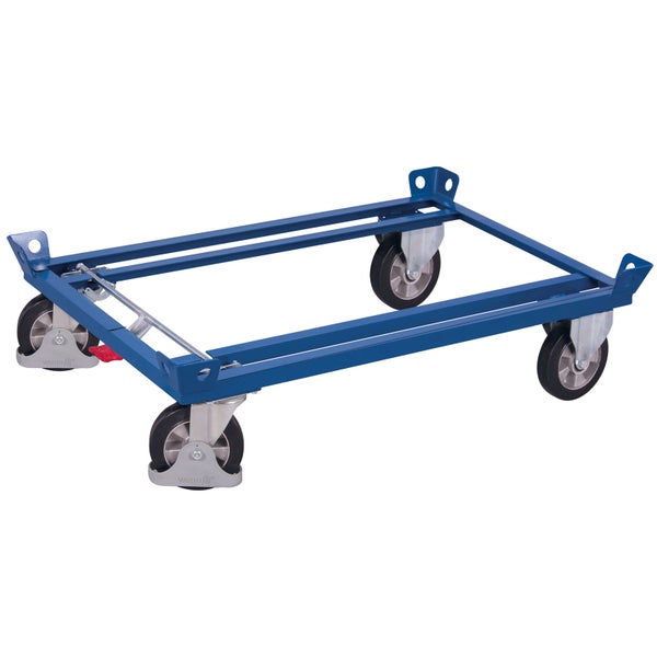 Transportroller aus Metall mit vier Rollen