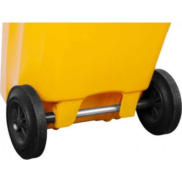 PROREGAL SuperSparSet 2x 2-Rad-Mülltonne Mgb HDPE-Kunststoff 120 Liter Gelb