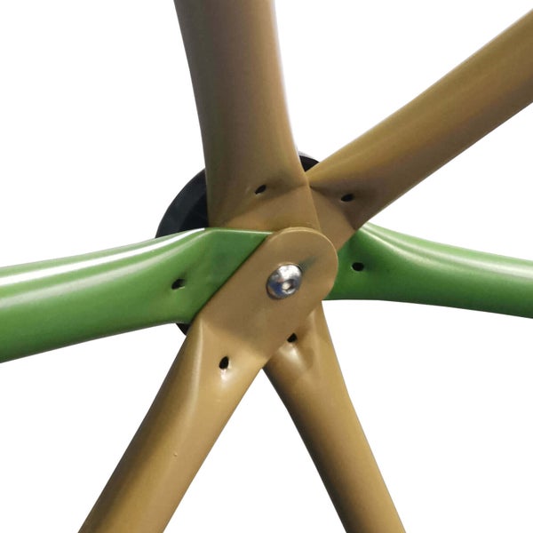 Home Deluxe - Klettergerüst MATTI - Farbe: Grün/Bronze - ⌀ 305 cm - Belastbar bis 340 kg I Kletterturm Reckstangen Kinderspielzeug
