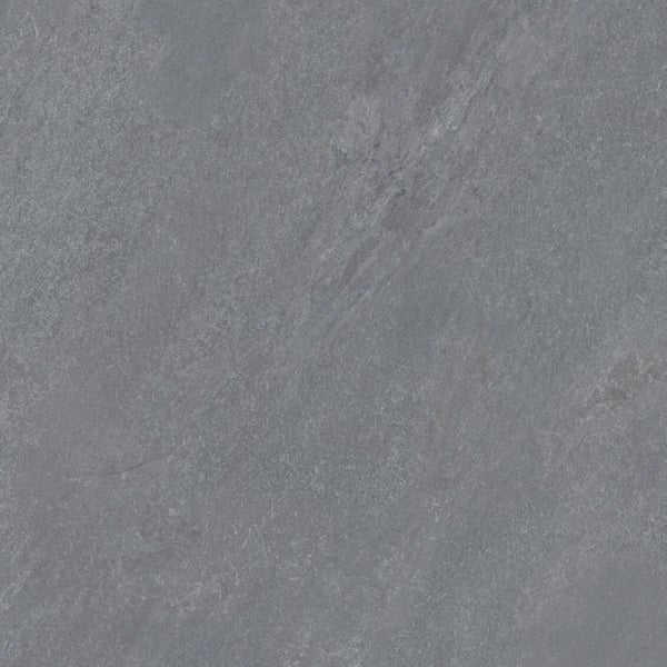Graue Feinsteinzeugfliese in Steinoptik mit matter Oberfläche.