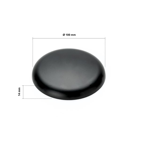 Abdeckung Verteilerbaldachin Extraflach Ø 100mm Schwarz