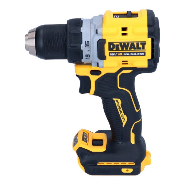 DeWalt 18 Volt XR bürstenloser Akku-Bohrschrauber mit Schnellspannbohrfutter und ergonomischem Griff.