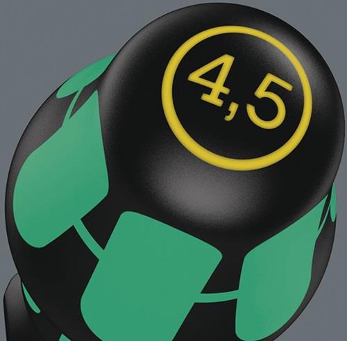 Griff eines Schraubendrehers mit der Aufschrift 4,5