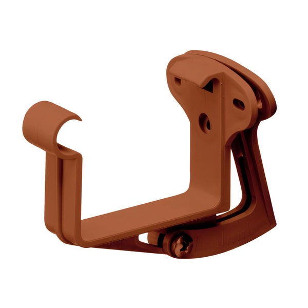 Verstellbarer Dachrinnenhalter aus Kunststoff für die Montage von Dachrinnen.