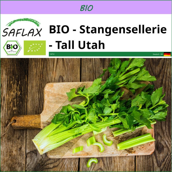 SAFLAX  - BIO - Stangensellerie - Tall Utah - Apium graveolens var. Dulce - 500 Samen