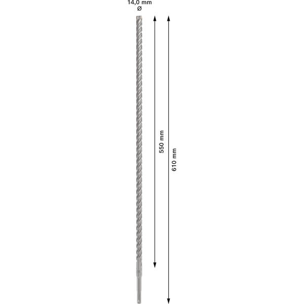 Bosch PRO SDS plus-5X Hammerbohrer 14 x 550 x 610 mm - 2608836623