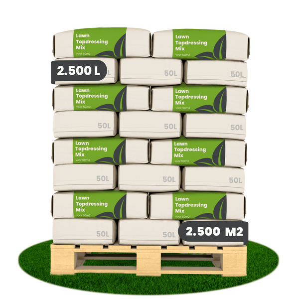 Palette mit Rasen Topdressing Mix Säcken, Füllmenge 2500 Liter oder 2500 Quadratmeter