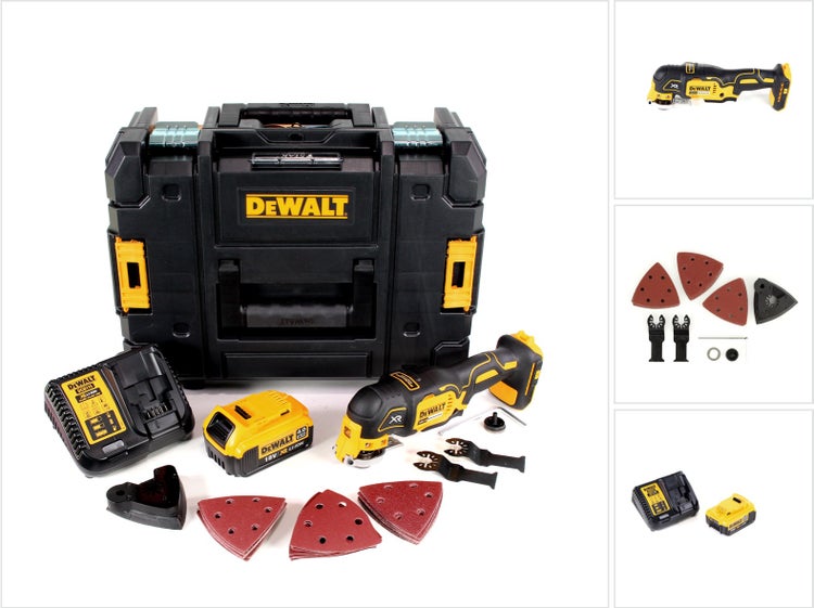DeWalt Werkzeugkoffer mit Multifunktionswerkzeug, Akkus, Ladegerät und Zubehör