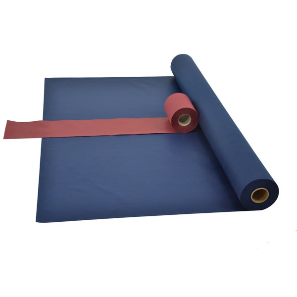 Sensalux Kombi-Set 1 Tischdeckenrolle 1m x 25m blau + Tischläufer 15cm bordeaux