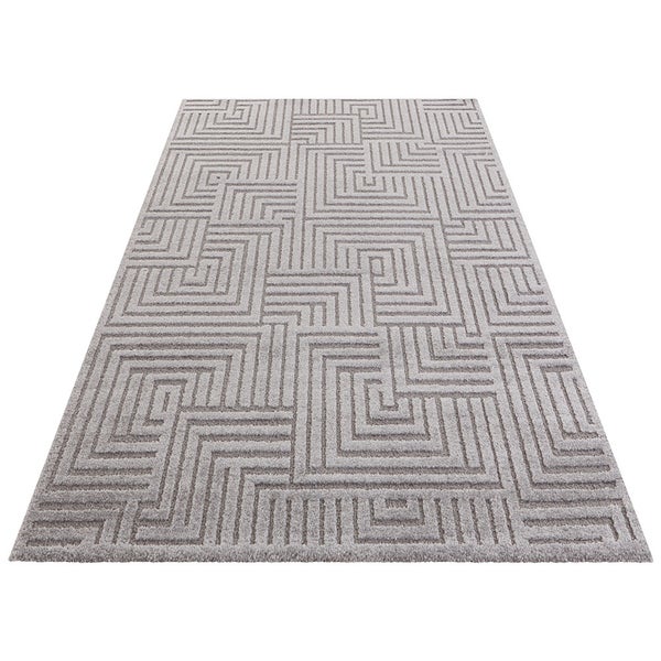 Kurzflor Teppich Manipu Grau - 80x150x1,4cm