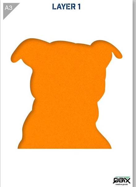 Hundeschablone - 2 Schichten Kunststoff A3 Schablone