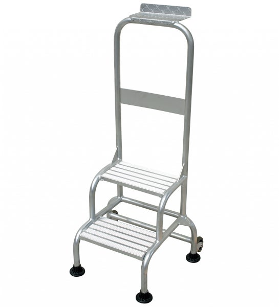 Rolltritt mit zwei Stufen und Haltebügel
