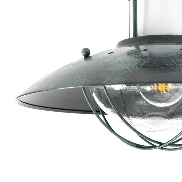 Metall Hängelampe mit Glasschirm