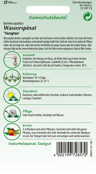 Wasserspinat 'Yangtze' Saatgutpackung