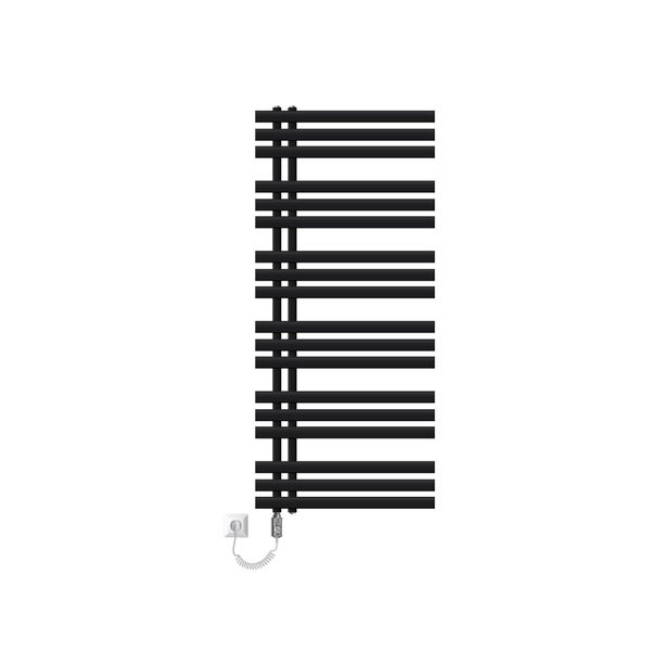 Wandmontageset mit Wandhalterungen, Dübeln, Schrauben, Unterlegscheiben, Dichtungsstopfen, Entlüftungsventil und Heizstab