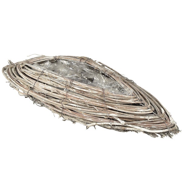 Weidenkorb Pflanzgefäß mit Folie