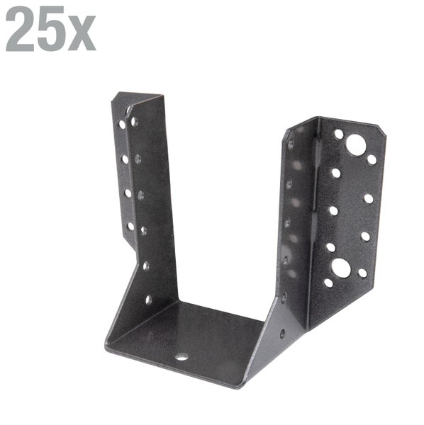 Set mit 25 Balkenschuhen aus Metall für die Holzverbindung
