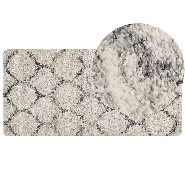 Zottelteppich YEREVAN Hellbeige 80 x 150 cm